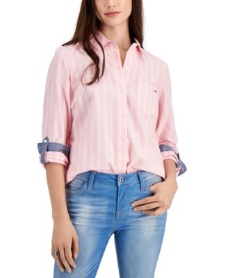 tommy jeans pink shirt