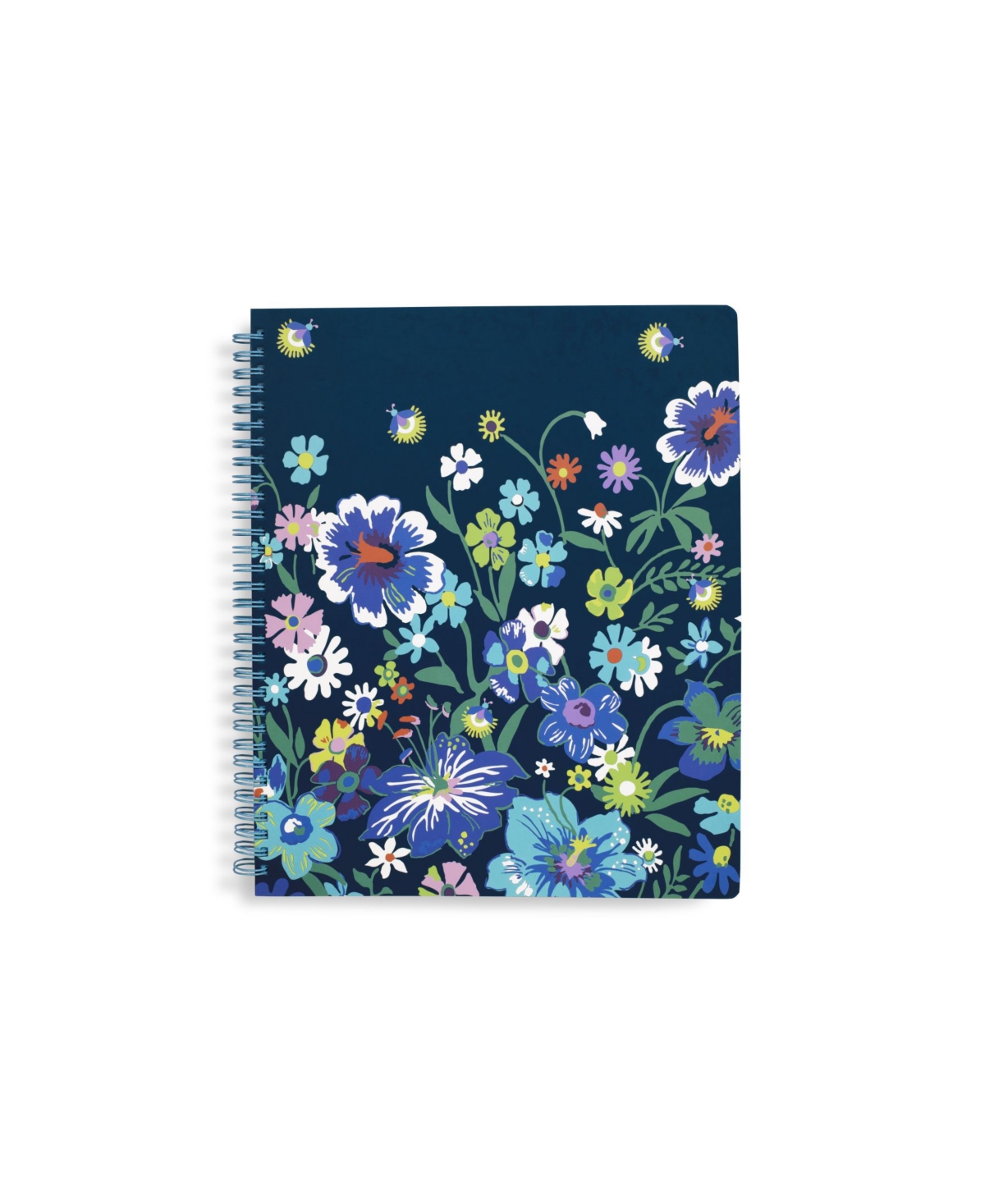 Vera Bradley Moonlight Garden Notebook With Pocket In Navy