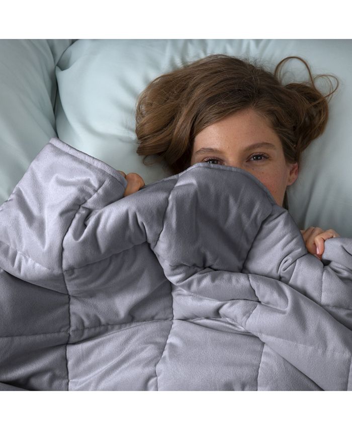 Sealy Quilted Plush Weighted Blanket, 12.2lbs Macy's
