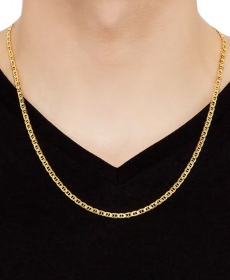 Lightweight Mariner Link 20" Chain Necklace (4mm) in 14k Gold