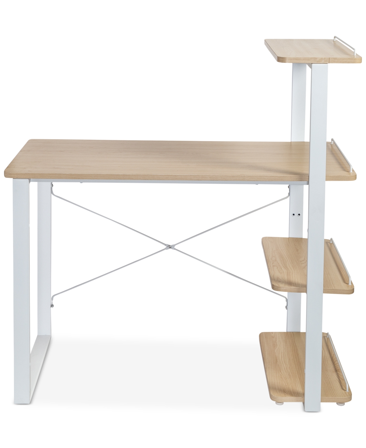 Shop Honey Can Do Home Office Computer Desk With Shelves In White
