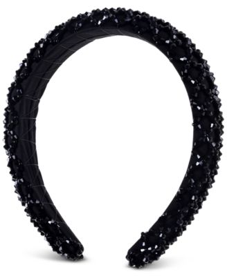 Photo 1 of INC International Concepts Black Crystal Fabric Headband, Created for Macy's