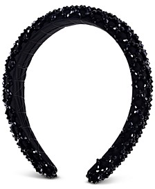 Black Crystal Fabric Headband, Created for Macy's