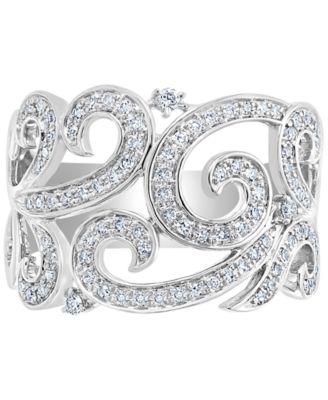 EFFY&reg; Diamond Swirl Statement Ring (3/8 ct. t.w.) in 14k White Gold