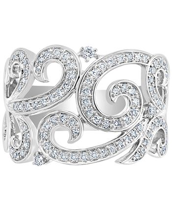 EFFY Collection - Diamond Swirl Statement Ring (3/8 ct. t.w.) in 14k White Gold