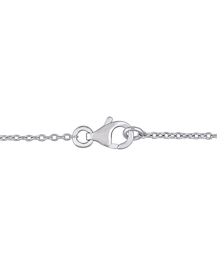 Macy's - Multi-Gemstone Teardrop Cluster 18" Pendant Necklace (4-5/8 ct. t.w.) in Sterling Silver