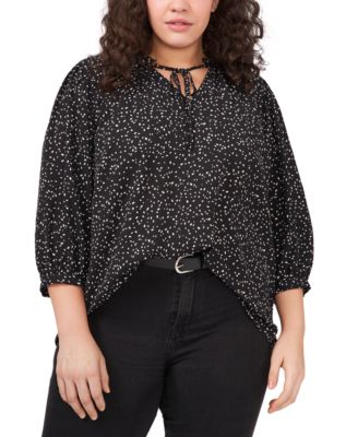 Vince Camuto - Plus Size Confetti-Print Blouse