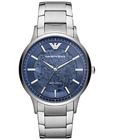 Men's Automatic Silver-Tone Stainless Steel Bracelet Watch 43mm