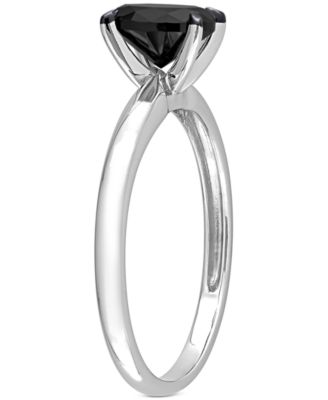 Black Diamond Oval Solitaire Engagement Ring (1 ct. t.w.) in 14k White or Yellow Gold