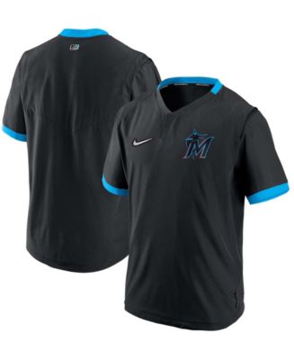 Men's Nike Black Miami Marlins Authentic Collection Logo Performance Long Sleeve T-Shirt Size: Medium