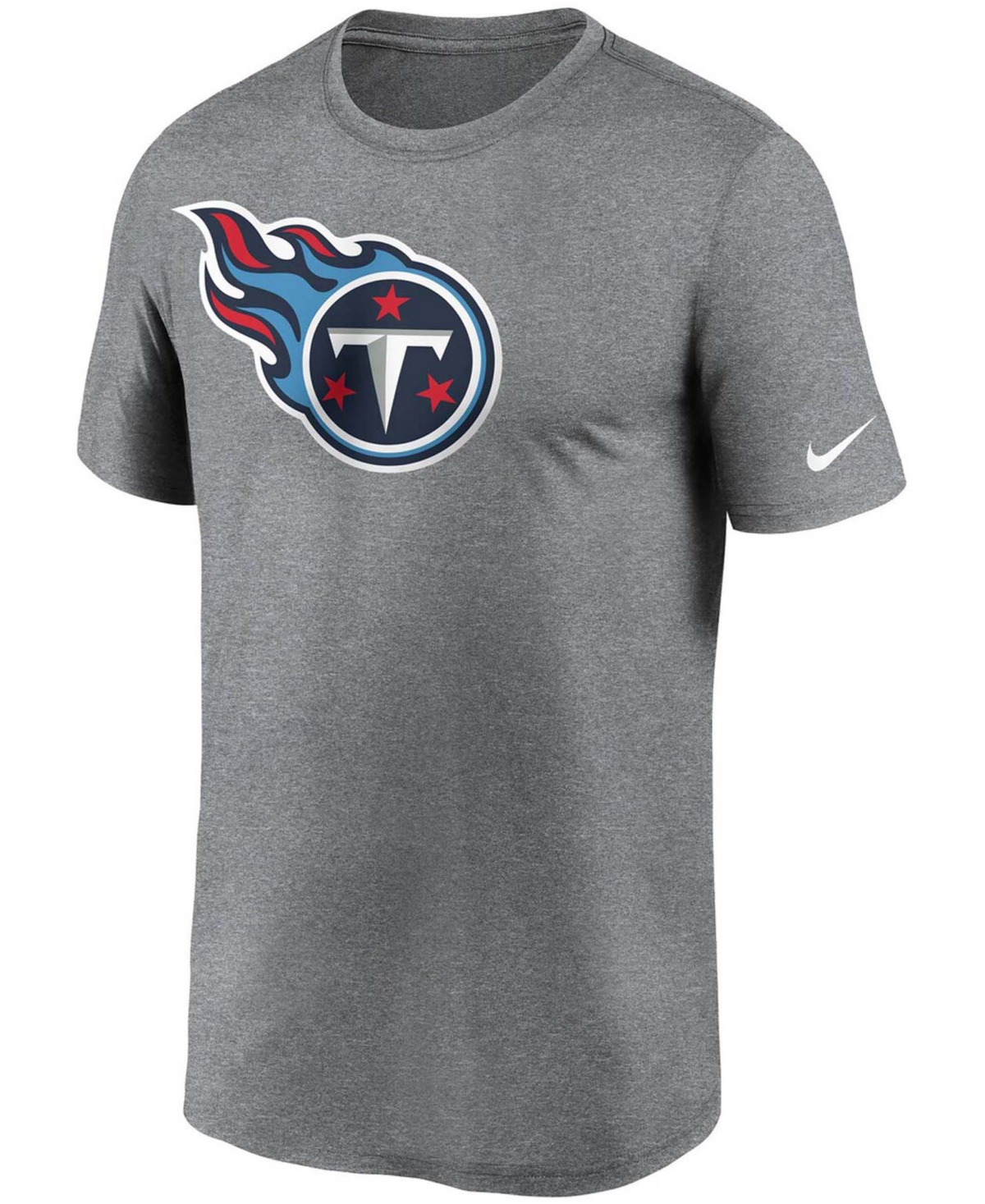 Shop Nike Men's Heathered Charcoal Tennessee Titans Logo Essential Legend Performance T-shirt In Heather Charcoal