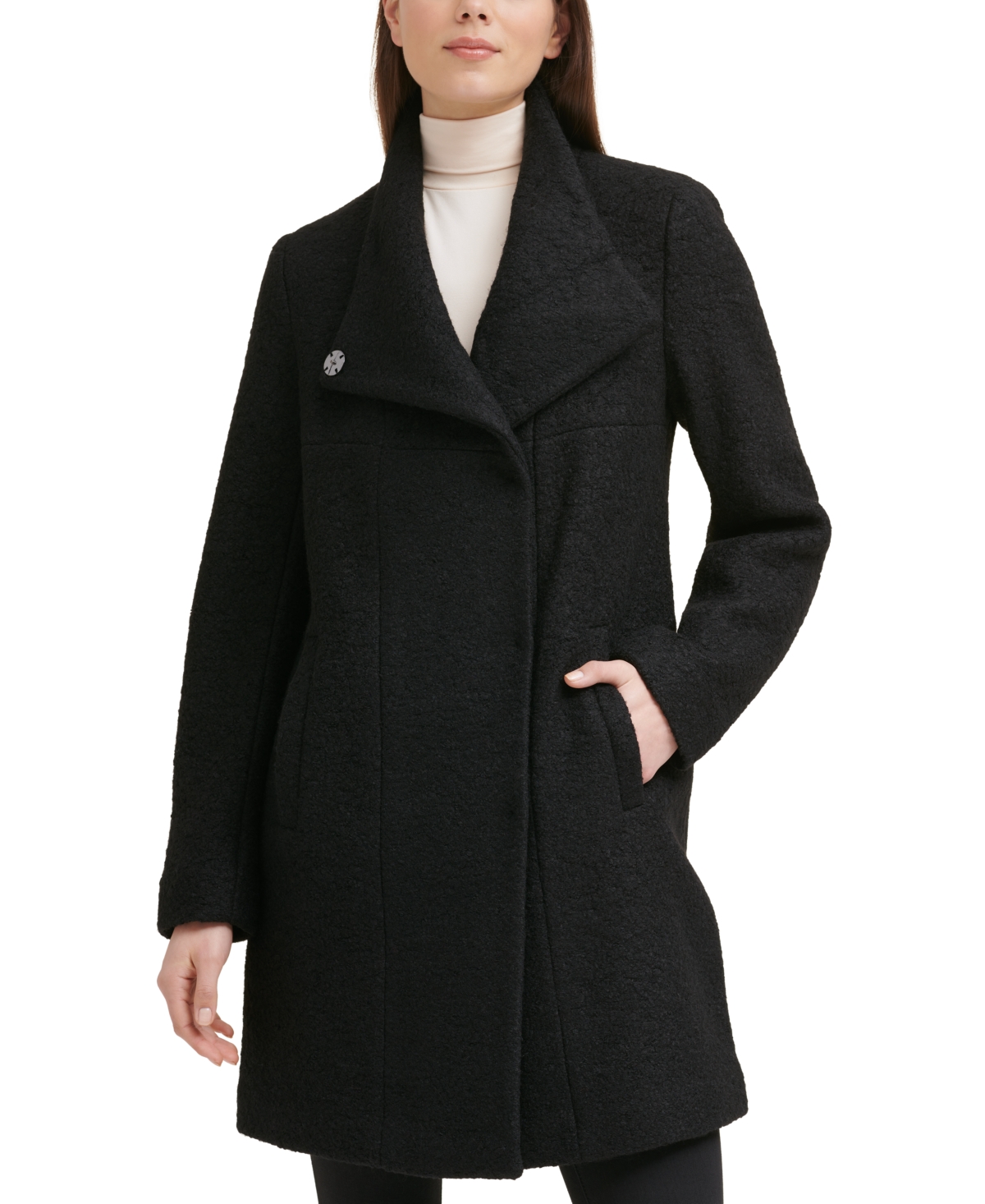 Asymmetrical skirted walker coat outlet