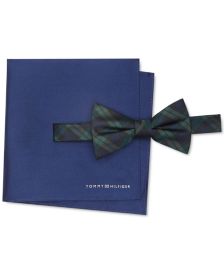 Men's Blackwatch Bow Tie & Pocket Square Set