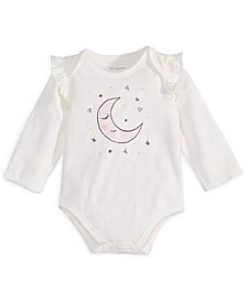Baby Girls Sleepy Moon Long Sleeve Bodysuit, Created for Macy's