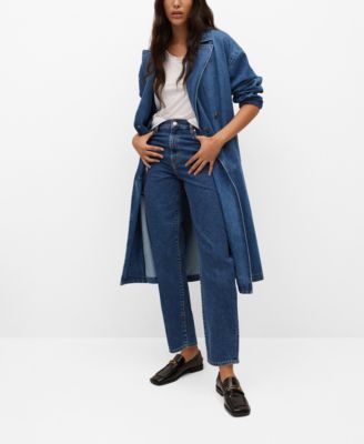 mango denim trench coat