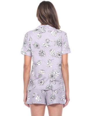 Women's Short Sleeve Floral Pajama Set, 2-Piece