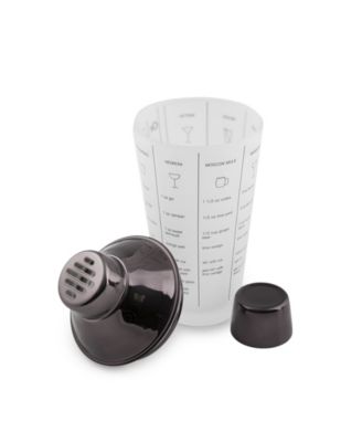 Recipe Shaker and Tools Mixology Set, 5 Pieces