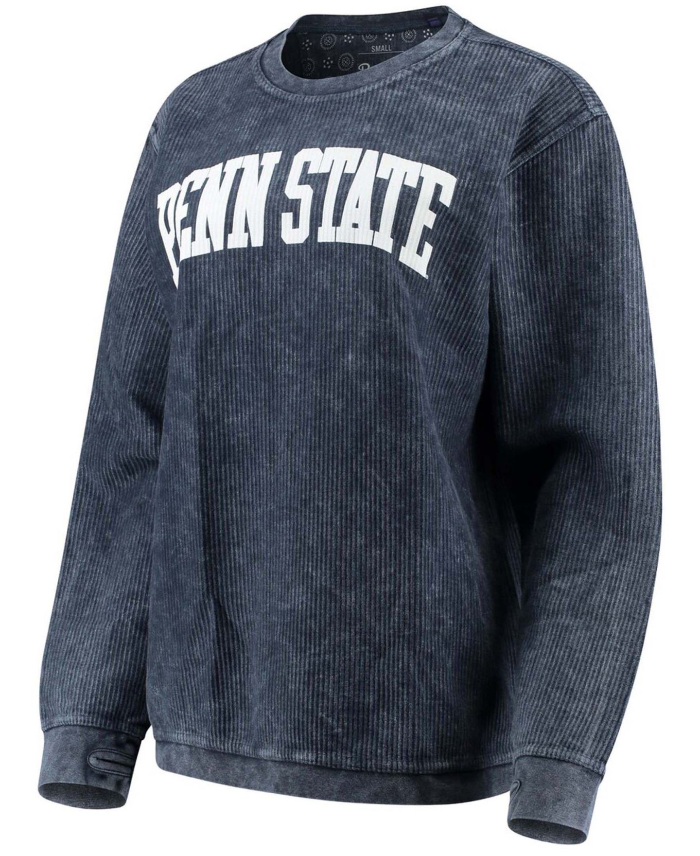 Женская толстовка Pressbox Navy Penn State Nittany Lions Comfy Cord Vintage-Like Wash Basic Arch Pullover — фото 3