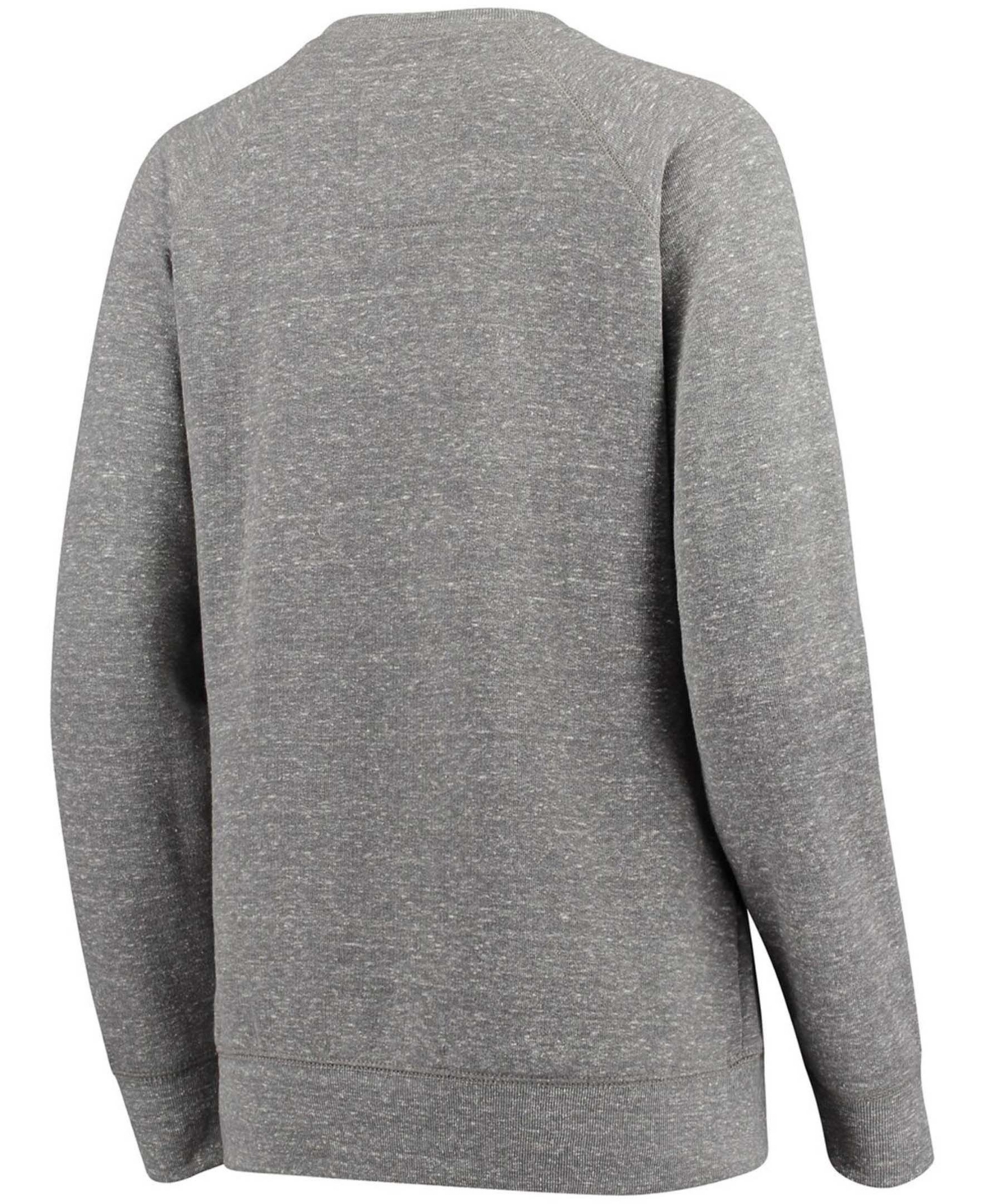 Women'sAuburn Tigers Big Team Logo Knobi Fleece Tri-Blend Crew Neck Sweatshirt - Heathered Gray
