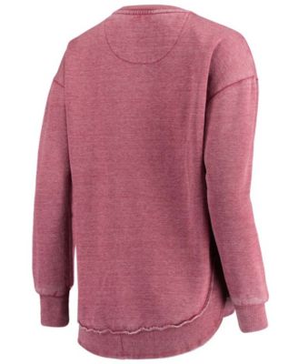 Women's Cardinal Iowa State Cyclones Vintage-Like Wash Pullover Sweatshirt