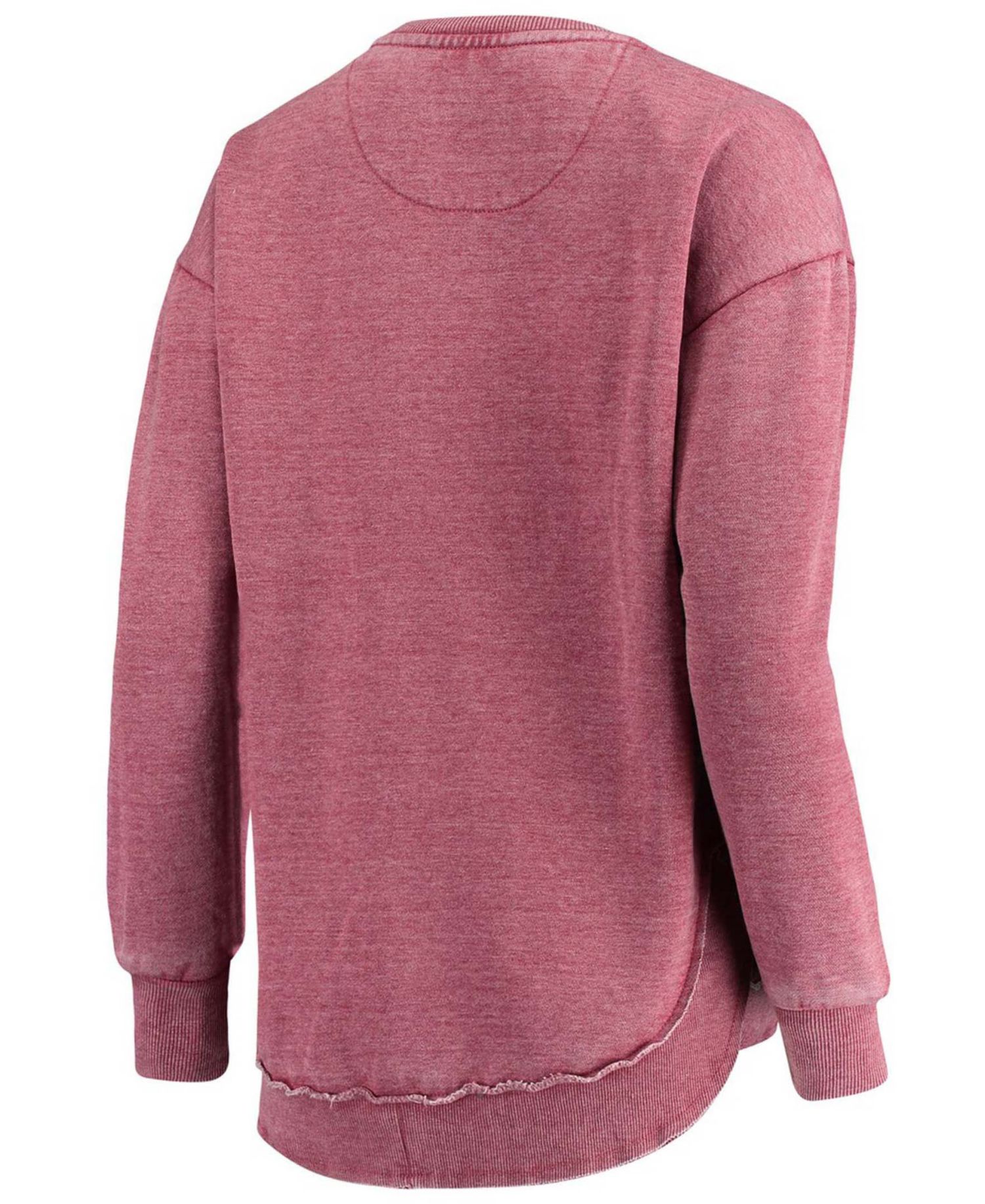 Women's Cardinal Iowa State Cyclones Vintage-Like Wash Pullover Sweatshirt