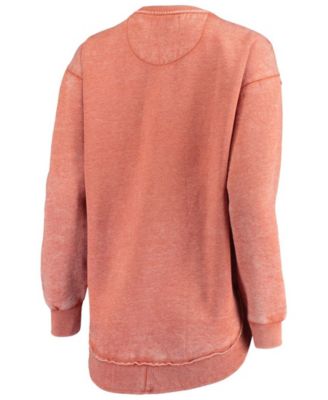 Women's Texas Orange Texas Longhorns Vintage-Like Wash Pullover Sweatshirt