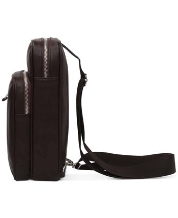 Steve Madden Men's Core Faux-Leather Utility Sling Bag - Macy's