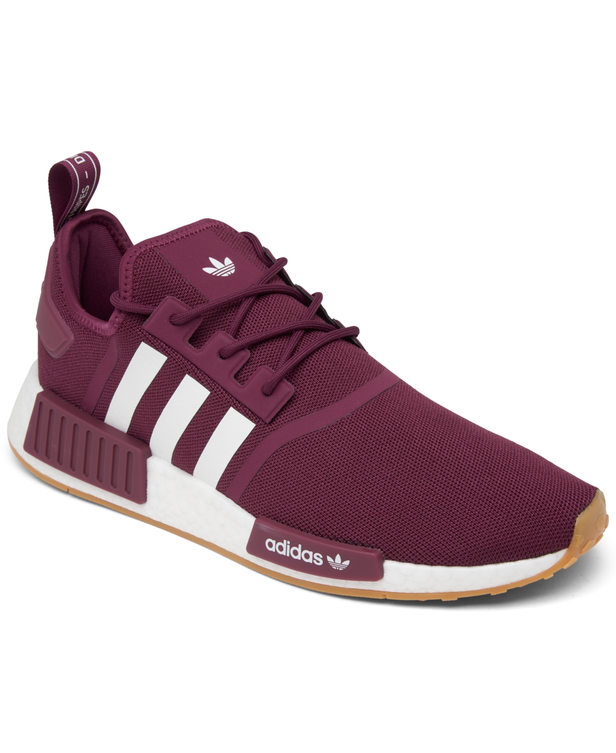 Adidas Originals Men's Nmd R1 Primeblue Casual Sneakers From Finish Line In Victory Crimson 