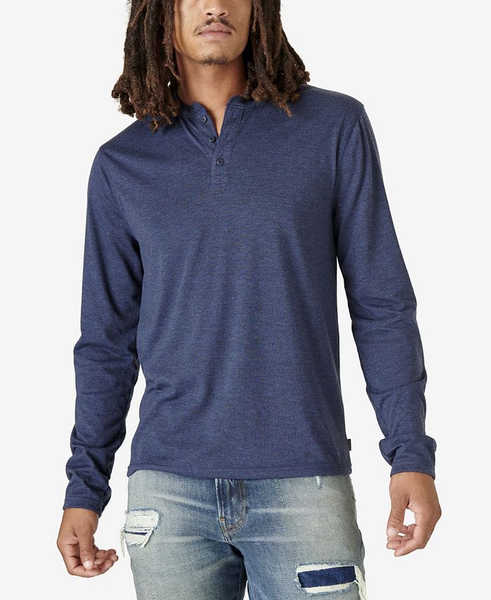 Threads 4 Thought Men's Frederick Luxe Jersey Long Sleeve Henley XXL in Stargazer, Size XXL
