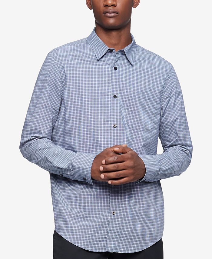 Calvin Klein Men's Checked Shirt & Reviews - Casual Button-Down Shirts - Men  - Macy's