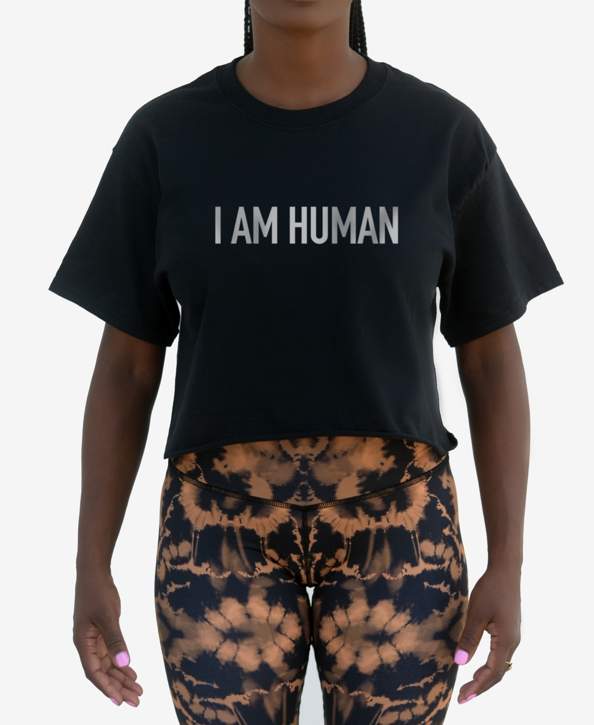 Cool Creative I Am Human Cropped T-Shirt