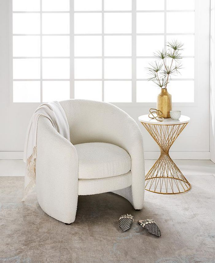 JGW Furniture Boucle Accent Chair - Macy's