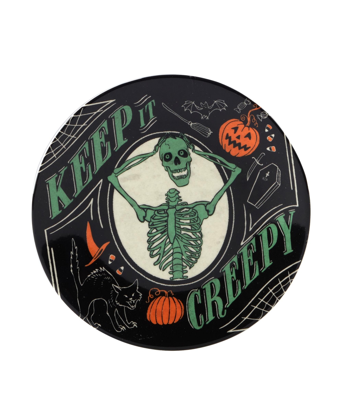 Certified International Scaredy Cat Canape Plates, Set of 4