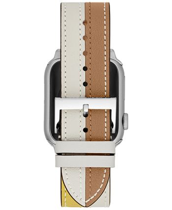 Tory Burch Women's Color Blocked Leather Strap For Apple Watch® 38mm/40mm &  Reviews - All Watches - Jewelry & Watches - Macy's
