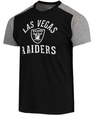 Men's Black, Gray Las Vegas Raiders Field Goal Slub T-shirt