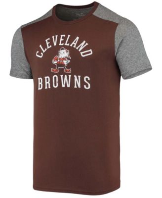 Men's Brown, Heathered Gray Cleveland Browns Gridiron Classics Field Goal Slub T-shirt