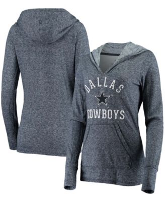 Women's Dallas Cowboys Fanatics Branded Navy Doubleface Slub Pullover Hoodie