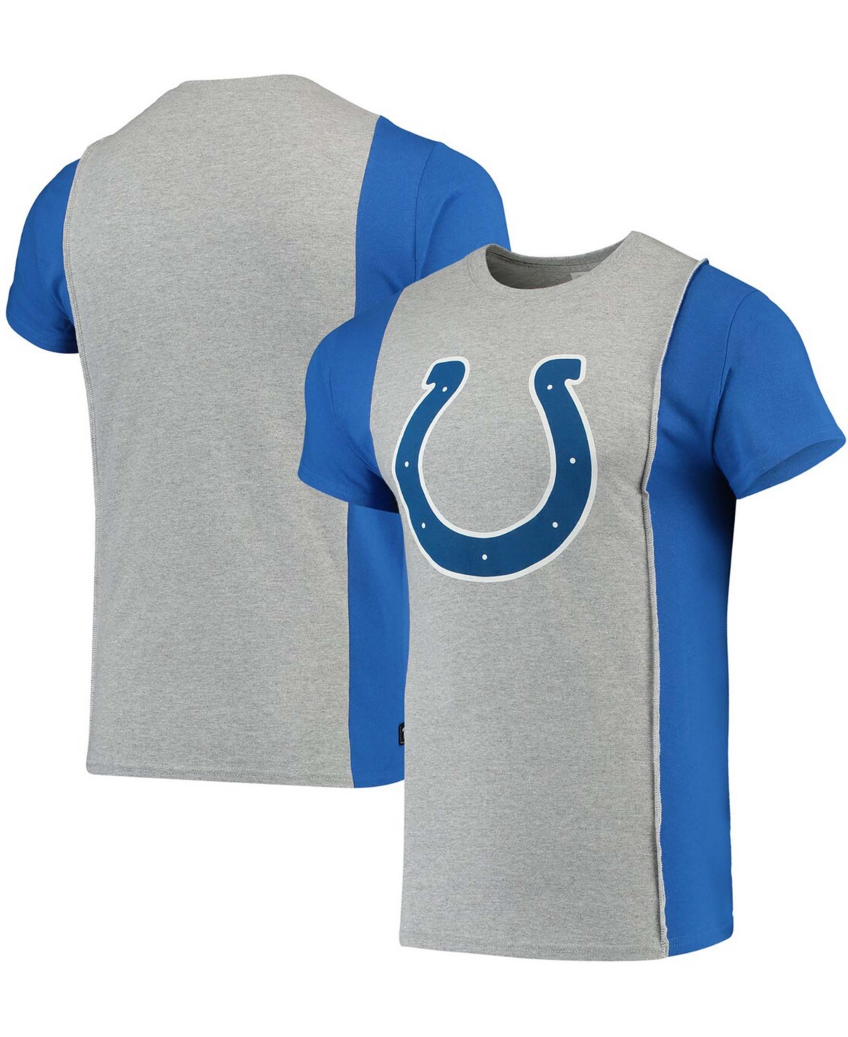 Shop Refried Apparel Men's Gray, Royal Indianapolis Colts Split T-shirt In Gray,royal Blue