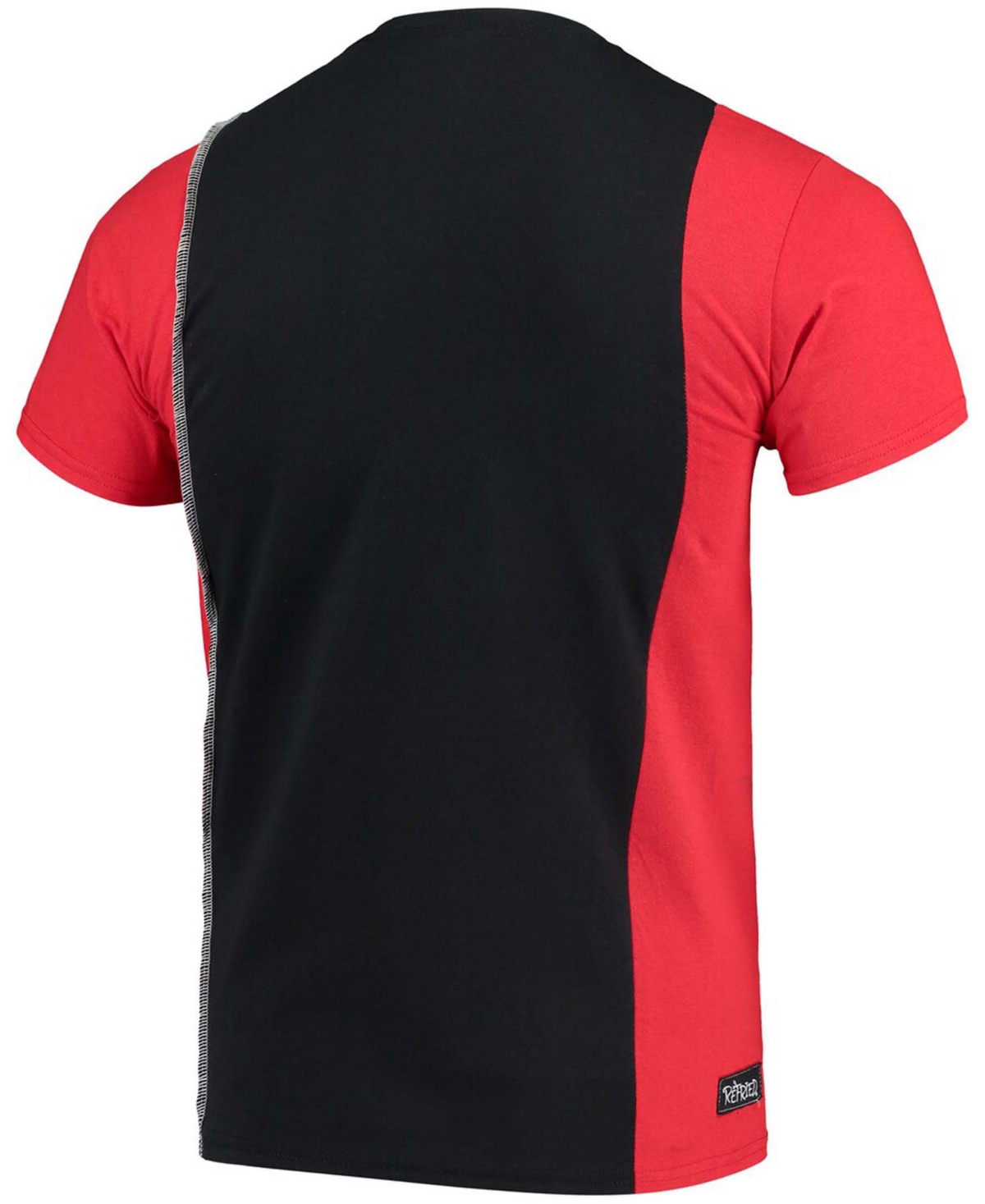 Shop Refried Apparel Men's Black, Red Atlanta Falcons Split T-shirt In Black,red