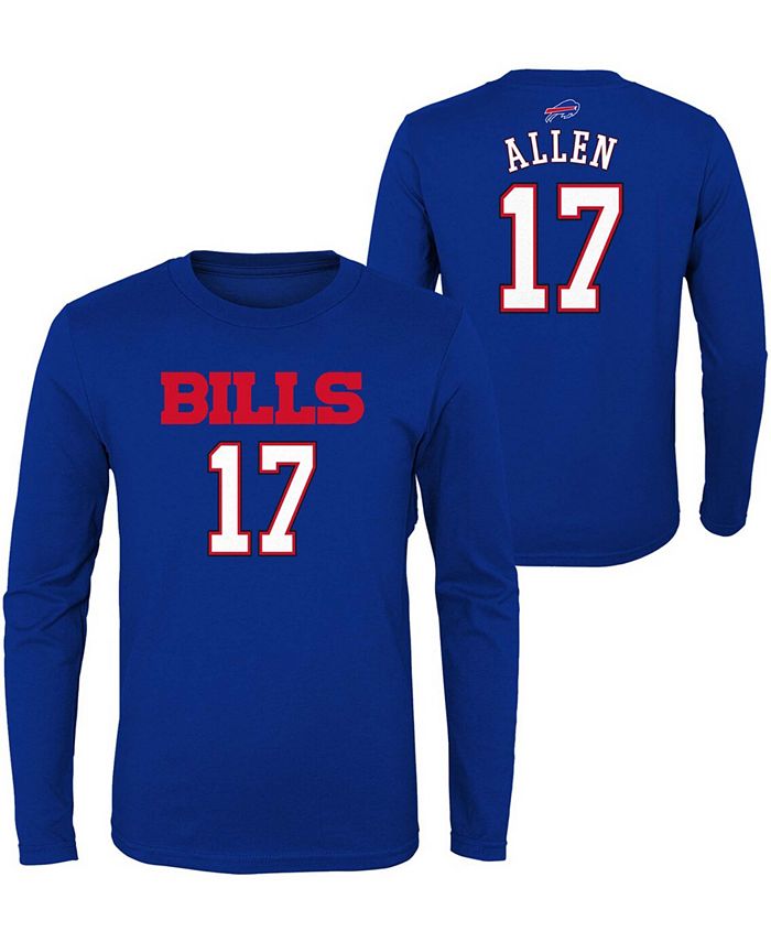 Outerstuff Juvenile Josh Allen Name & Number T-Shirt Buffalo Bills