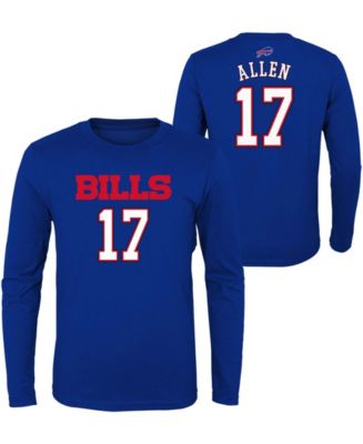 Josh Allen Buffalo Bills Youth Mainliner Player Name & Number Long