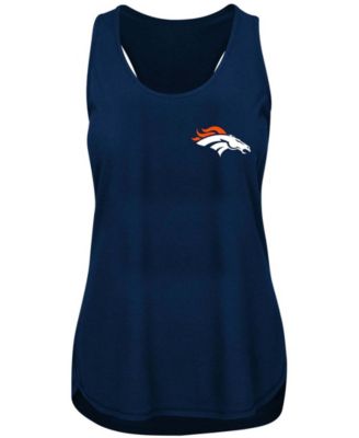 Women's Denver Broncos Navy Plus Size Racerback Tank Top