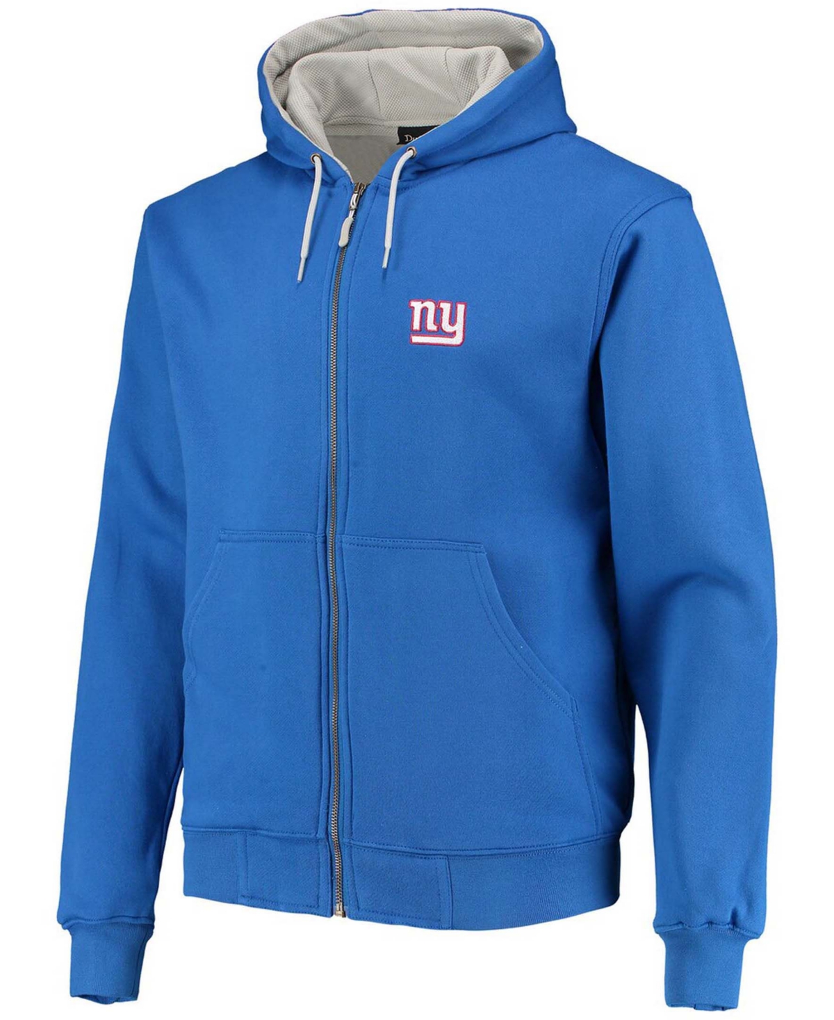 DUNBROOKE MEN'S DUNBROOKE ROYAL NEW YORK GIANTS CRAFTSMAN THERMAL-LINED FULL-ZIP HOODIE 