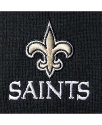 Men's Black New Orleans Saints Maverick Thermal Henley Long Sleeve T-shirt