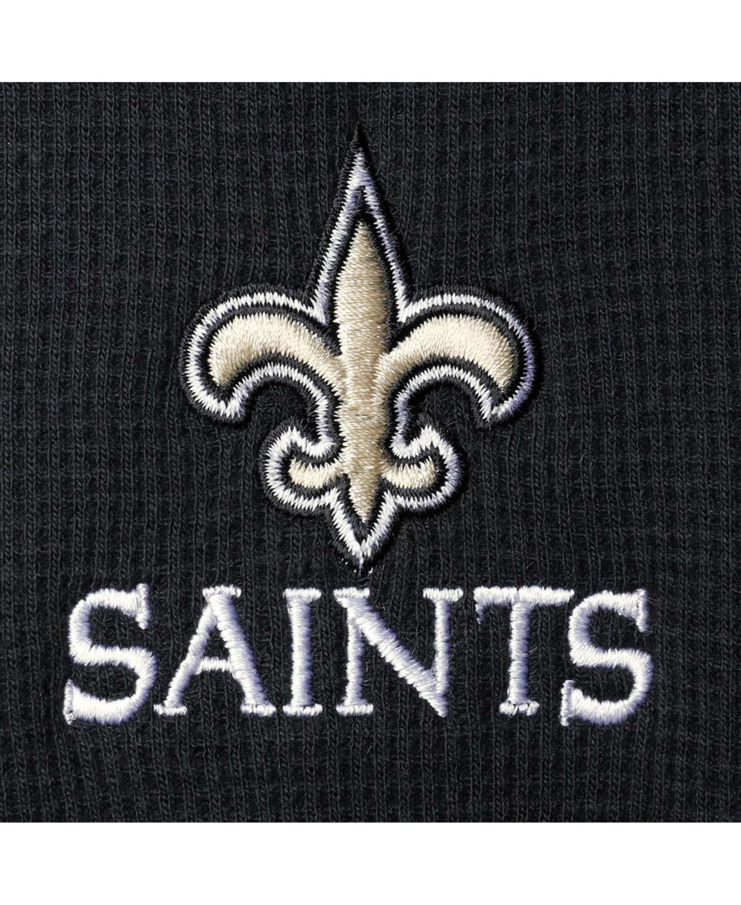 Мужская футболка Dunbrooke Black New Orleans Saints Maverick Thermal Henley Long Sleeve — фото 2
