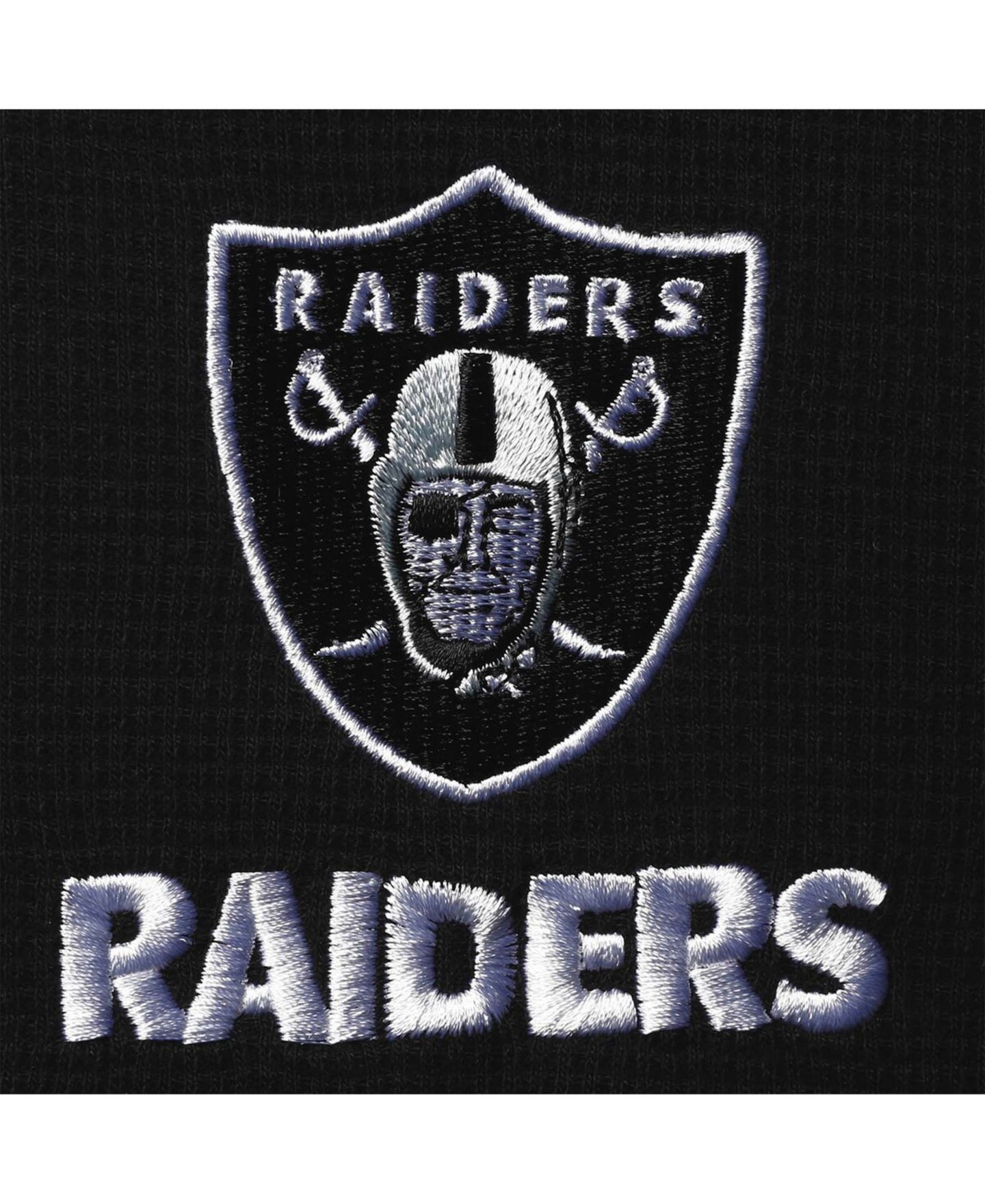 Мужская футболка Dunbrooke Black Las Vegas Raiders Logo Maverick Thermal Henley Long Sleeve — фото 2