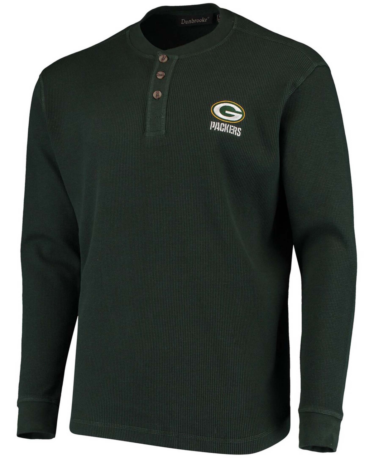 Men'sGreen Bay Packers Maverick Thermal Henley Long Sleeve T-shirt - Green