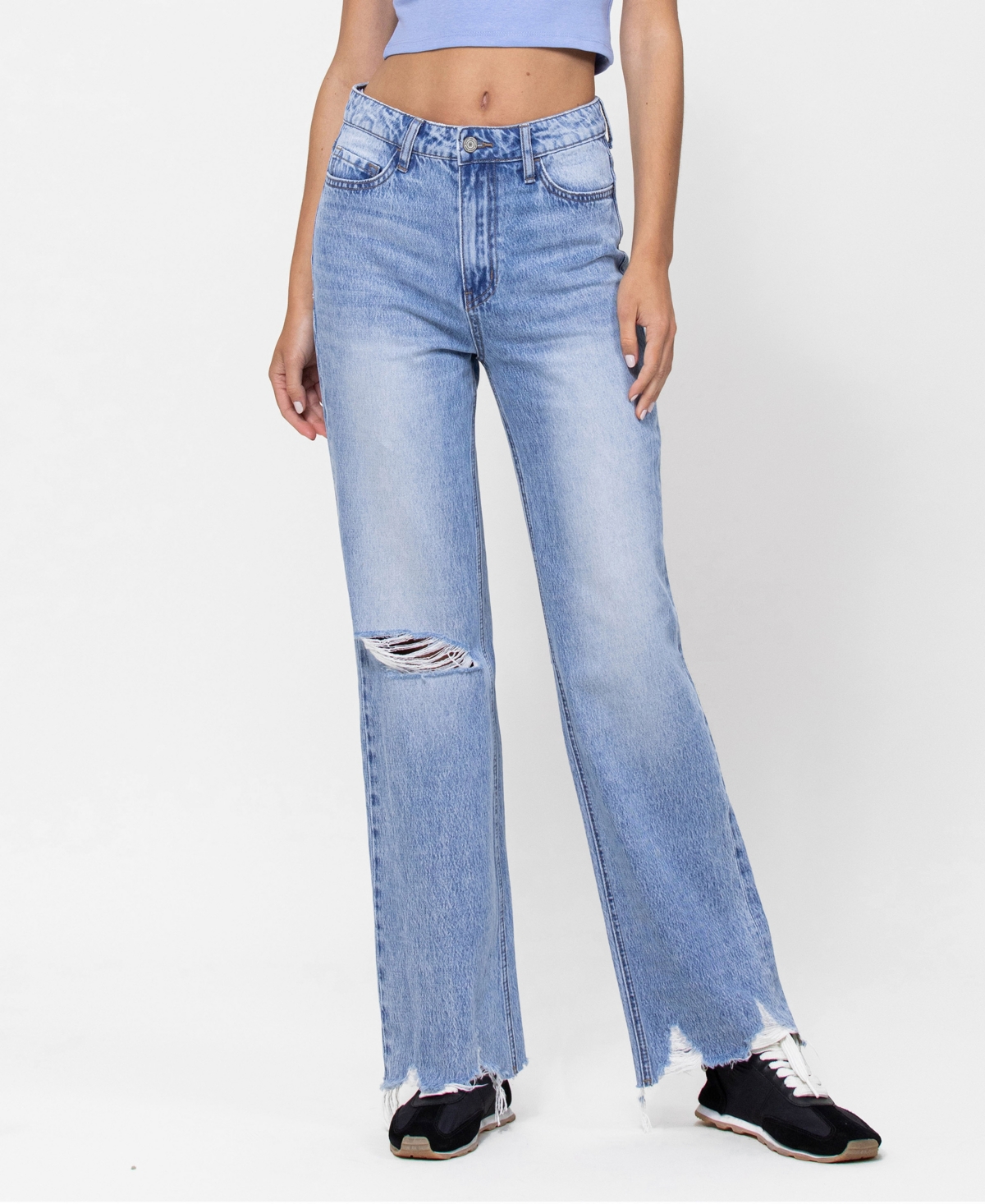 Vervet Women's 90's Vintage-like High Rise Ankle Straight Jeans In ...