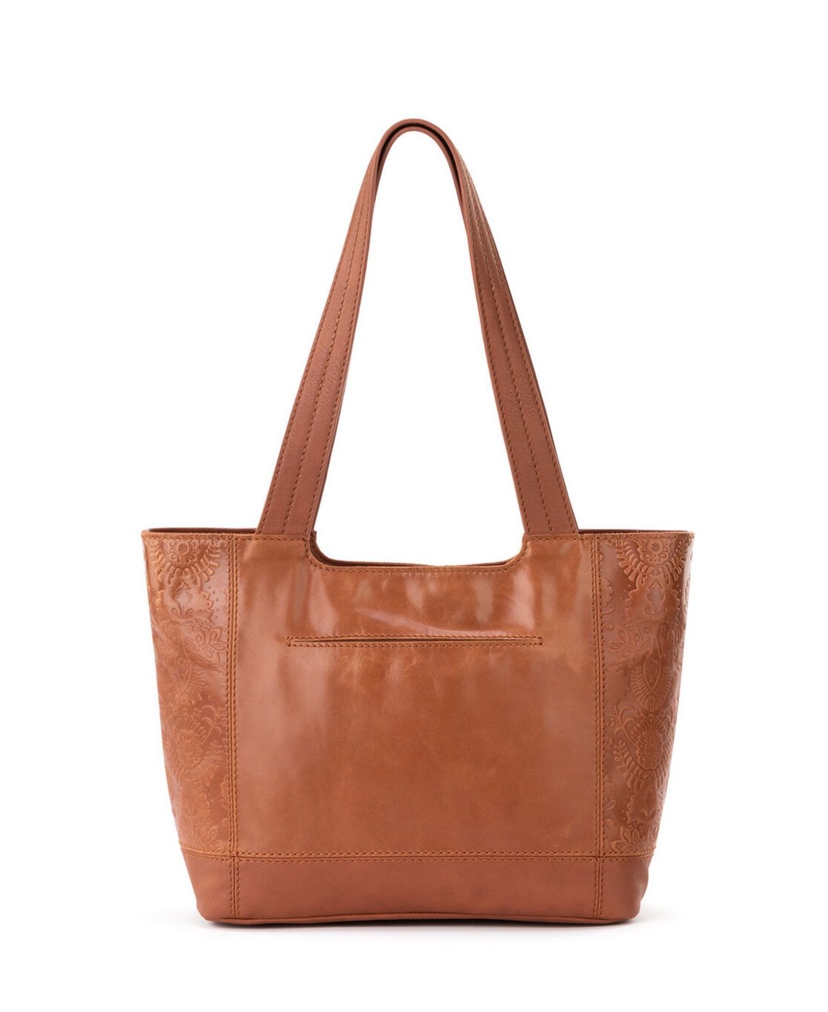 The Sak De Young Leather Tote In Tobacco Floral Emboss