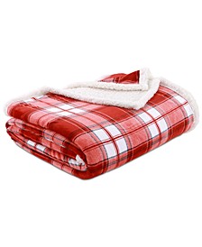 Holiday Collection Velvety Checkered Blanket, King